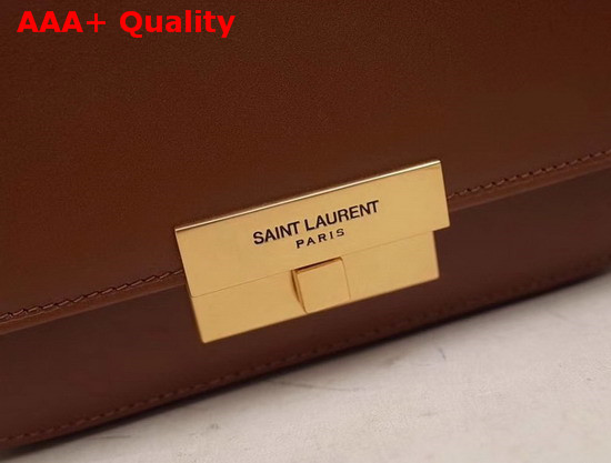 Saint Laurent Betty Satchel in Smooth Leather Deep Moka Replica