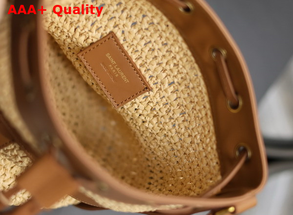 Saint Laurent Bucket Bag in Naturel Raffia Replica