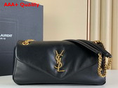Saint Laurent Calypso Bag in Black Plunged Lambskin Replica