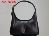 Saint Laurent Calypso Mini Hobo in Black Plunged Lambskin Replica