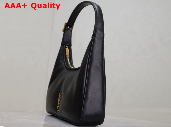 Saint Laurent Calypso Mini Hobo in Black Plunged Lambskin Replica
