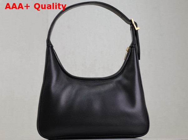 Saint Laurent Calypso Mini Hobo in Black Plunged Lambskin Replica