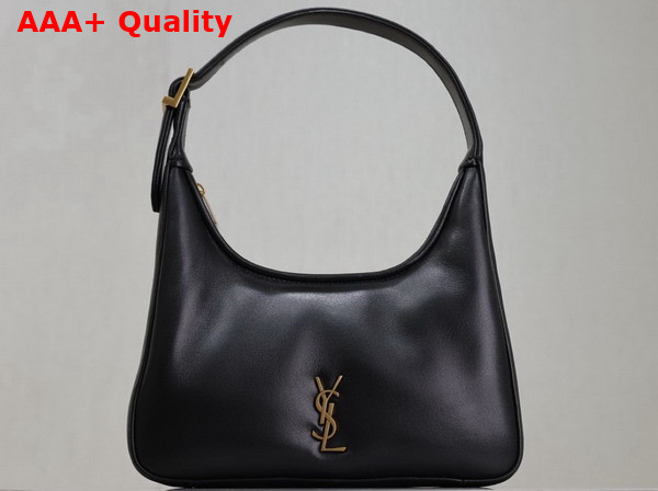Saint Laurent Calypso Mini Hobo in Black Plunged Lambskin Replica