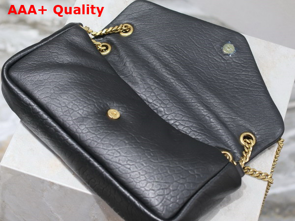 Saint Laurent Calypso Small in Grained Lambskin Black Replica