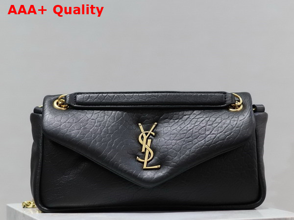 Saint Laurent Calypso Small in Grained Lambskin Black Replica