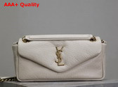 Saint Laurent Calypso Small in Grained Lambskin Blanc Vintage Replica