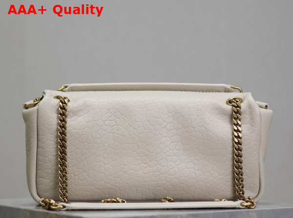 Saint Laurent Calypso Small in Grained Lambskin Blanc Vintage Replica