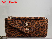 Saint Laurent Calypso Small in Leopard Grosgrain Manto Naturale Replica