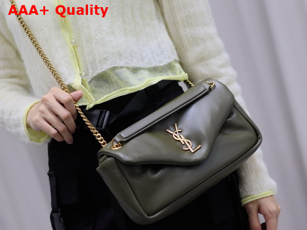 Saint Laurent Calypso Small in Plunged Lambskin Light Musk Replica