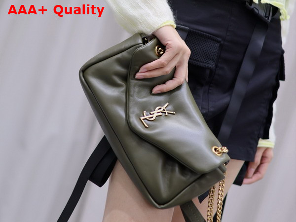 Saint Laurent Calypso Small in Plunged Lambskin Light Musk Replica