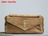 Saint Laurent Calypso Small in Suede Dry Grain Replica