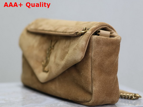 Saint Laurent Calypso Small in Suede Dry Grain Replica