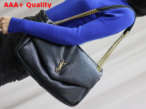 Saint Laurent Calypso XXL in Grained Lambskin Black Replica