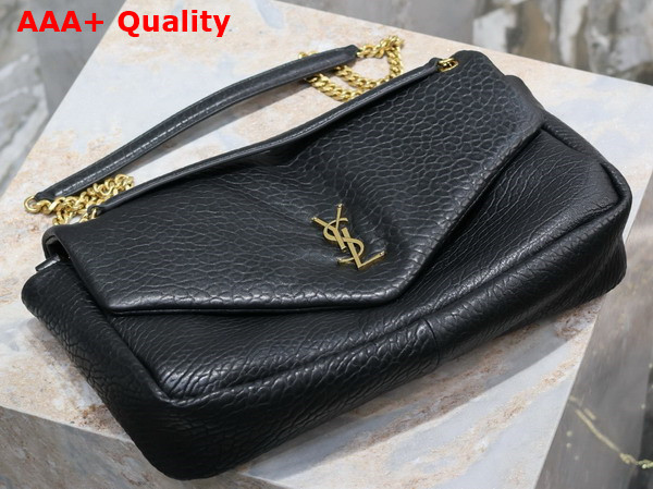 Saint Laurent Calypso XXL in Grained Lambskin Black Replica