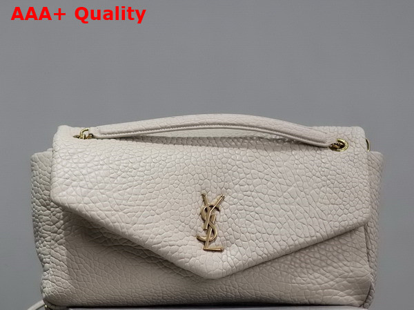 Saint Laurent Calypso XXL in Grained Lambskin Blanc Vintage Replica