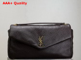 Saint Laurent Calypso XXL in Grained Lambskin Chocolate Replica