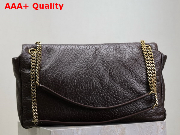 Saint Laurent Calypso XXL in Grained Lambskin Chocolate Replica