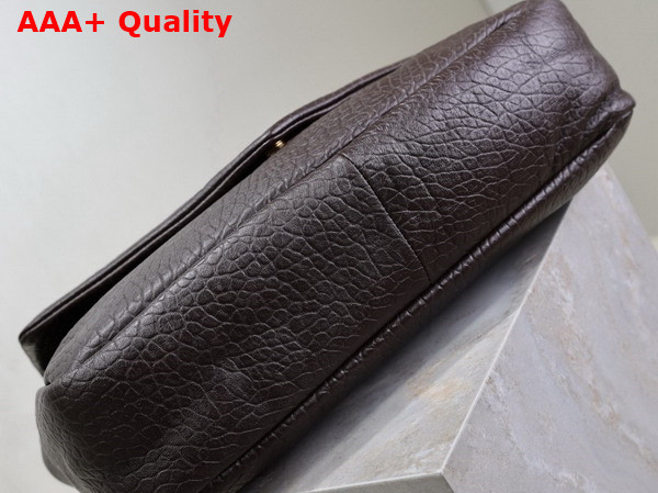 Saint Laurent Calypso XXL in Grained Lambskin Chocolate Replica
