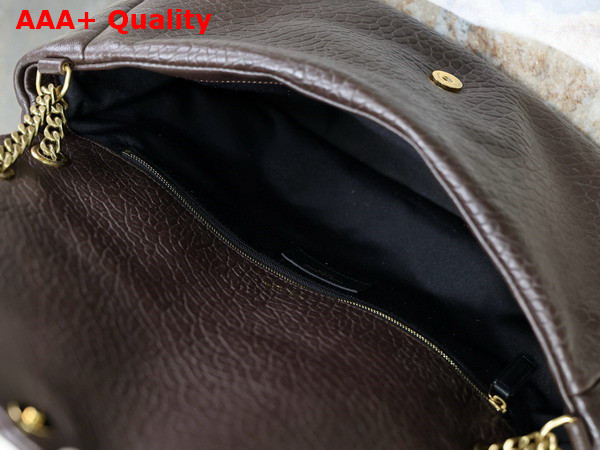 Saint Laurent Calypso XXL in Grained Lambskin Chocolate Replica