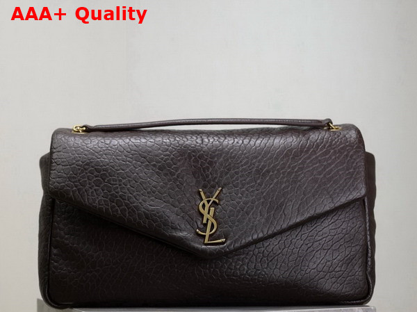 Saint Laurent Calypso XXL in Grained Lambskin Chocolate Replica