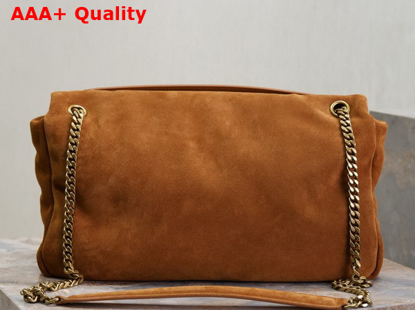 Saint Laurent Calypso XXL in Suede Warm Caramel Cognac Replica