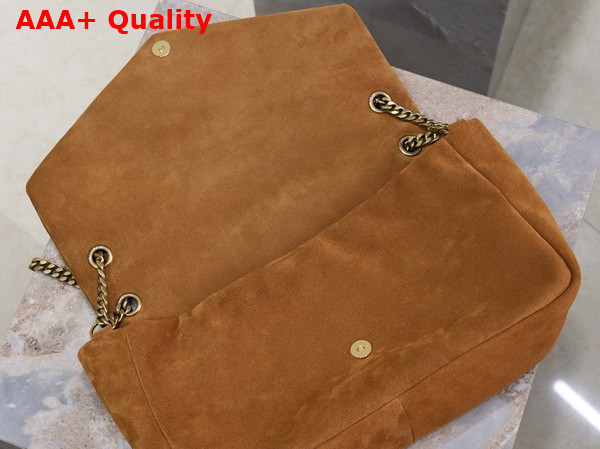 Saint Laurent Calypso XXL in Suede Warm Caramel Cognac Replica