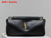 Saint Laurent Calypso in Grained Lambskin Black Replica