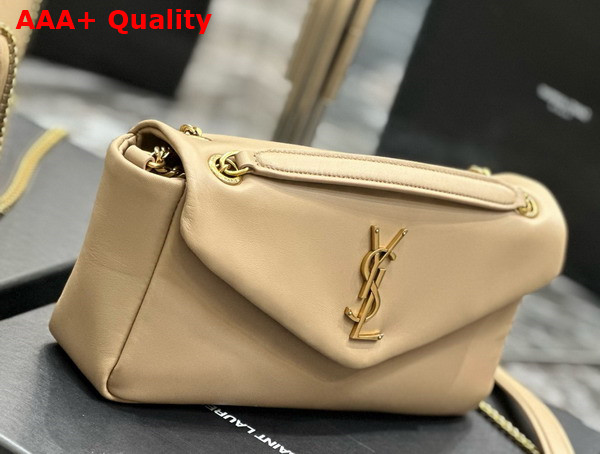 Saint Laurent Calypso in Plunged Lambskin Beige Replica