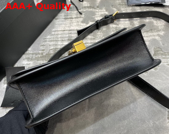 Saint Laurent Carre Satchel in Black Smooth Leather Replica