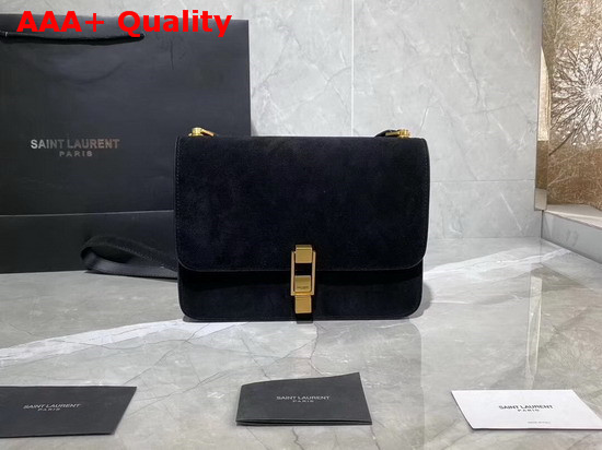 Saint Laurent Carre Satchel in Black Suede Replica