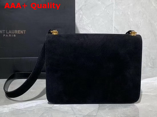 Saint Laurent Carre Satchel in Black Suede Replica