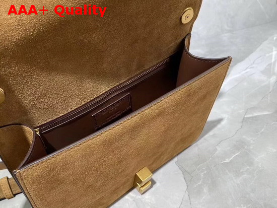 Saint Laurent Carre Satchel in Moka Suede Replica