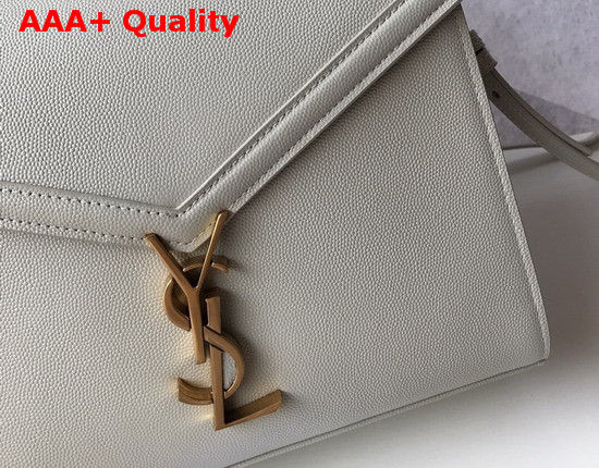 Saint Laurent Cassandra Medium Top Handle Bag in Vintage White Grain De Poudre Embossed Leather Replica