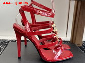 Saint Laurent Cassandra Sandals in Red Patent Leather Replica