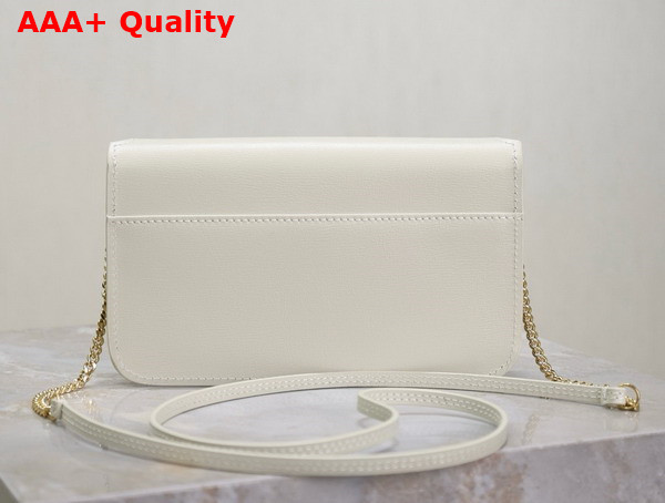 Saint Laurent Cassandre Phone Holder in Smooth Leather Blanc Vintage Replica