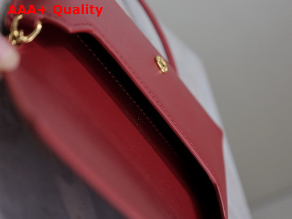 Saint Laurent Cassandre Phone Holder in Smooth Leather Rouge Merlot Replica