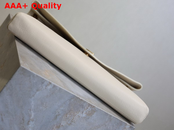 Saint Laurent Cassandre XXL Envelope Pouch On Chain in Lambskin Blanc Vintage Replica