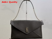 Saint Laurent Cassandre XXL Envelope Pouch On Chain in Lambskin Light Musk Replica