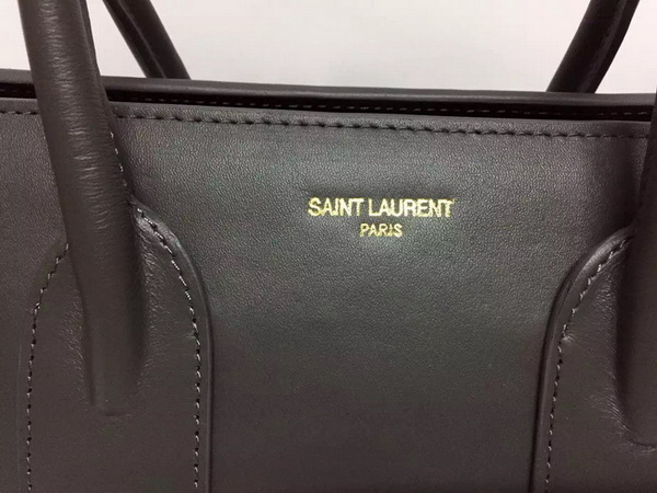 Saint Laurent Classic Small Sac De Jour Bag in Grey Smooth Leather for Sale