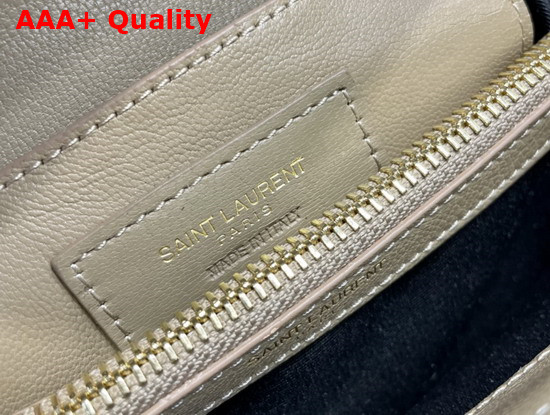 Saint Laurent College Medium in Quilted Leather Dark Beige Replica