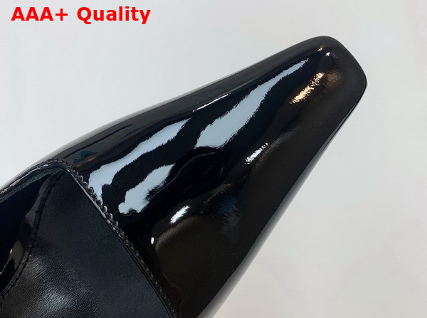 Saint Laurent Dune Slingback Pumps in Black Patent Leather Replica