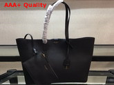 Saint Laurent EW Shopping Bag in Black Supple Leather Replica