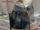 Saint Laurent Emmanuelle Small Bucket Bag in Black Quilted Lambskin Replica