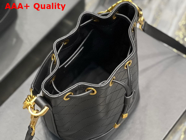 Saint Laurent Emmanuelle Small Bucket Bag in Black Quilted Lambskin Replica