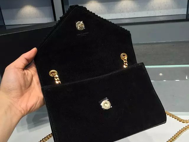 Saint Laurent Fringed Satchel In Black for Sale