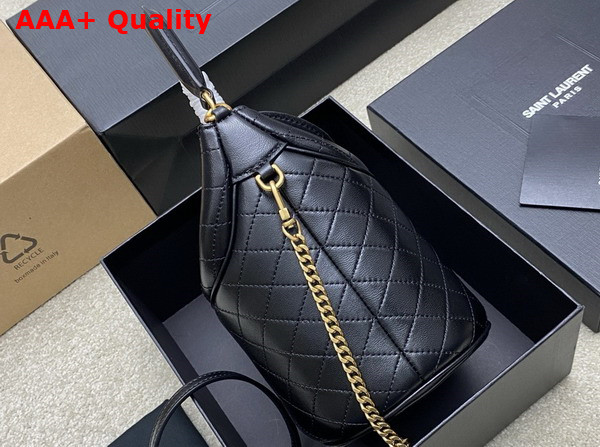 Saint Laurent Gaby Bucket Bag in Black Lambskin Replica