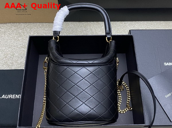 Saint Laurent Gaby Bucket Bag in Black Lambskin Replica