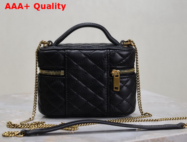 Saint Laurent Gaby Micro Vanity Bag in Black Lambskin Replica