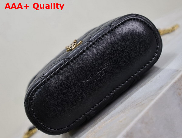 Saint Laurent Gaby Micro Vanity Bag in Black Lambskin Replica