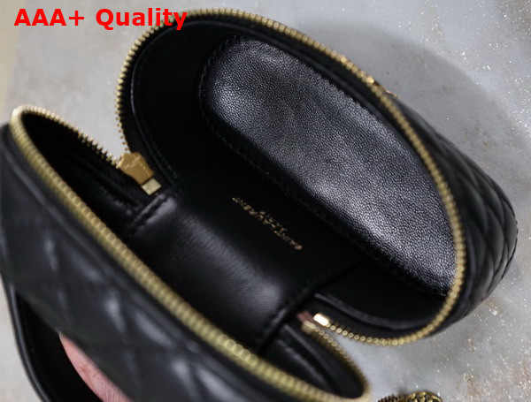 Saint Laurent Gaby Micro Vanity Bag in Black Lambskin Replica